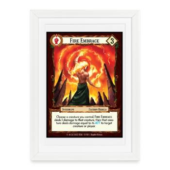 Fire Embrace - Framed poster (27 × 37 cm) - white - Front
