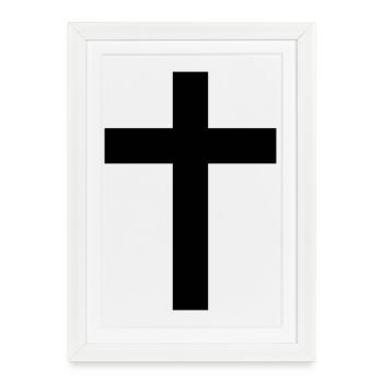 Christian Cross - Framed poster (27 × 37 cm) - white - Front