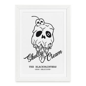 Skully Cream - Affiche encadrée (27 × 37 cm) - blanc - Devant