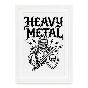 métal lourd - Affiche encadrée (27 × 37 cm) - blanc - Devant