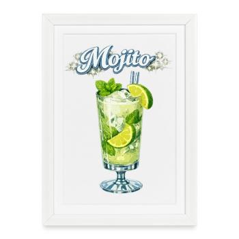 Mojito Mint and Lime Refreshment - Framed poster (27 × 37 cm) - white - Front