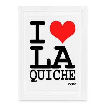 i love LA quiche - Parodie i love LA - Affiche encadrée (27 × 37 cm) - blanc - Devant