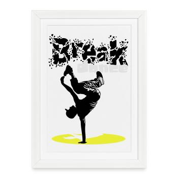 Breakdance flex - Framed poster (27 × 37 cm) - white - Front