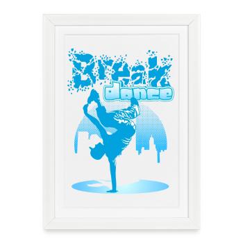 City breakdance - Framed poster (27 × 37 cm) - white - Front