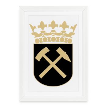 Armoiries du Ruhrpott petites - Affiche encadrée (27 × 37 cm) - blanc - Devant
