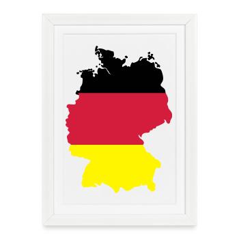 Germany - Framed poster (27 × 37 cm) - white - Front