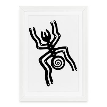 Les lignes de Nazca, l'araignée - Affiche encadrée (27 × 37 cm) - blanc - Devant
