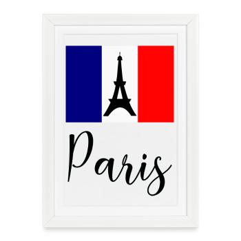 PARIS. CAPITAL CITY. CITY. FRANCE. PARISIAN. PARIS - Framed poster (27 × 37 cm) - white - Front