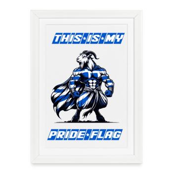 This is my pride flag Greece - Framed poster (27 × 37 cm) - white - Front