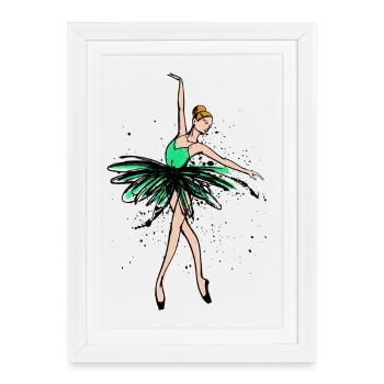 Graffiti Dessin Illustration Street Art Tatouage - Affiche encadrée (27 × 37 cm) - blanc - Devant