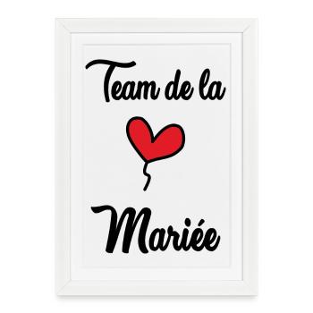 Bachelorette party. TEAM BRIDAL - Framed poster (27 × 37 cm) - white - Front