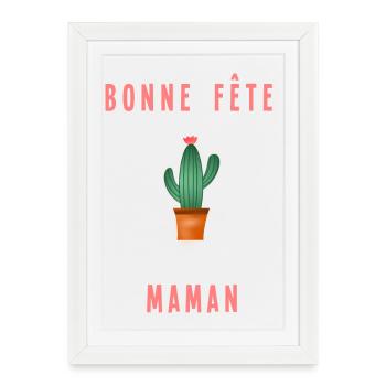 HAPPY BIRTHDAY. HAPPY MOTHER'S DAY. MOM. FEAST - Framed poster (27 × 37 cm) - white - Front
