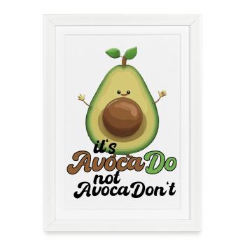 Avocado Funny Positive Optimism Gift - Framed poster (27 × 37 cm) - white - Front