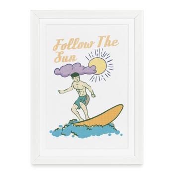 Follow the Sun - Gerahmtes Poster (27 × 37 cm) - Weiß - Vorne