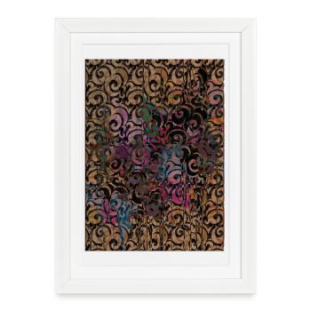 Ojio Originals- Spiral Chromatic Scrolls - Framed poster (27 × 37 cm) - white - Front