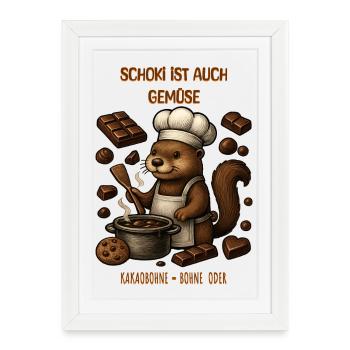 Chocolate Beaver Cooking Master - Framed poster (27 × 37 cm) - white - Front
