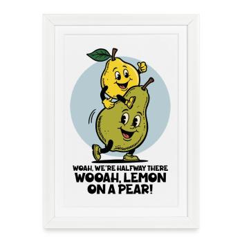 Lemon on a Pear - Framed poster (27 × 37 cm) - white - Front