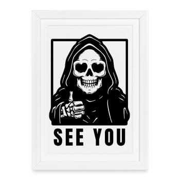 Death - see you - Framed poster (27 × 37 cm) - white - Front