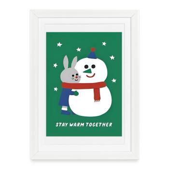 Conception des vacances d’hiver - Affiche encadrée (27 × 37 cm) - blanc - Devant