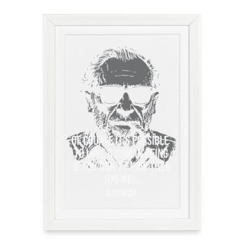 Love Insight: Bukowski Quote Portrait - Framed poster (27 × 37 cm) - white - Front