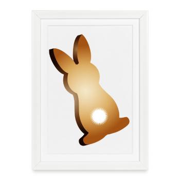 Biscuits de lapin de Pâques à queues courtes - Affiche encadrée (27 × 37 cm) - blanc - Devant