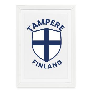 Tampere Finland Shield Design - Framed poster (27 × 37 cm) - white - Front