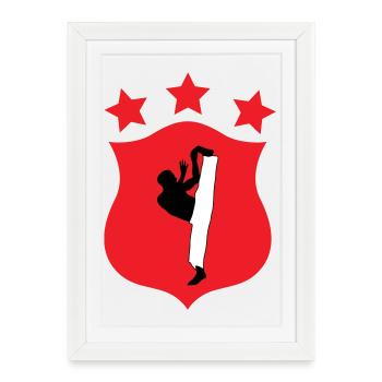 Capoeira - Combat - Danse - Affiche encadrée (27 × 37 cm) - blanc - Devant