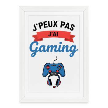 I can't I have Gaming - Framed poster (27 × 37 cm) - white - Front