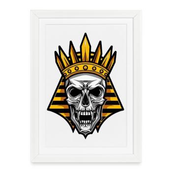 Crâne du Pharaon - Affiche encadrée (27 × 37 cm) - blanc - Devant