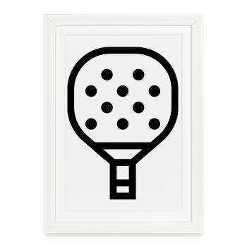 padel - Affiche encadrée (27 × 37 cm) - blanc - Devant