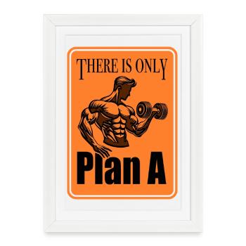 Seul le plan A - Affiche encadrée (27 × 37 cm) - blanc - Devant