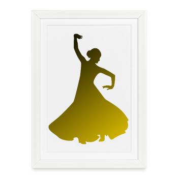 Danser - Affiche encadrée (27 × 37 cm) - blanc - Devant