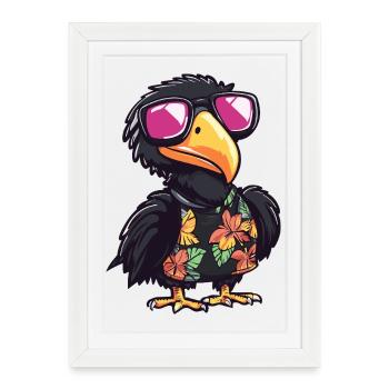 Vacances de bandes dessinées Harpy Bird - Affiche encadrée (27 × 37 cm) - blanc - Devant