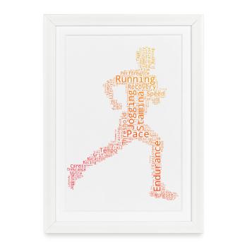 Idée cadeau pour une course à pied - Affiche encadrée (27 × 37 cm) - blanc - Devant
