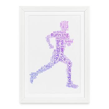 Idée cadeau pour une course à pied - Affiche encadrée (27 × 37 cm) - blanc - Devant