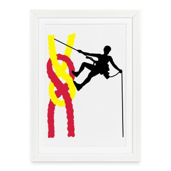 climbing - Affiche encadrée (27 × 37 cm) - blanc - Devant