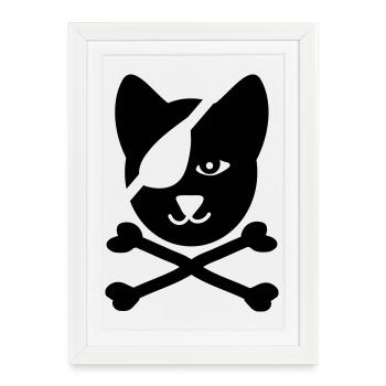pirate - Affiche encadrée (27 × 37 cm) - blanc - Devant