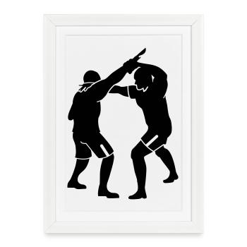 krav maga - Affiche encadrée (27 × 37 cm) - blanc - Devant