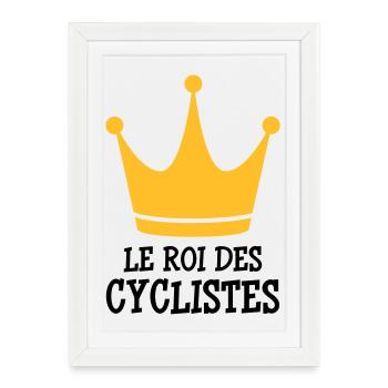 Cyclisme / Cycliste / Vélo / VTT / BMX - Affiche encadrée (27 × 37 cm) - blanc - Devant