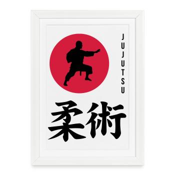 Jujutsu Jiu Jitsu Jiujitsu Ju-jitsu Jiu-jitsu - Framed poster (27 × 37 cm) - white - Front