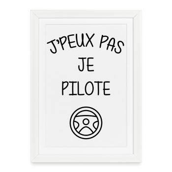 Course Automobile / Voiture / Sport / Pilote - Affiche encadrée (27 × 37 cm) - blanc - Devant