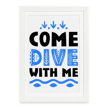 Funny sayings for divers - Framed poster (27 × 37 cm) - white - Front