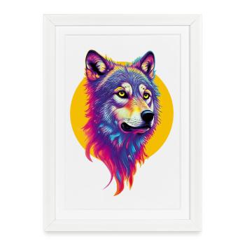 Wolf's Head - Framed poster (27 × 37 cm) - white - Front