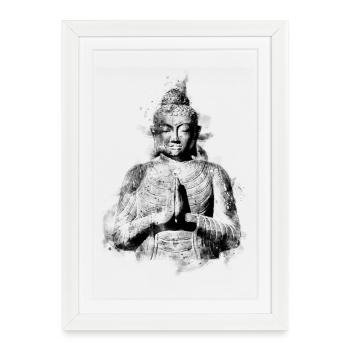 Bouddha - Affiche encadrée (27 × 37 cm) - blanc - Devant