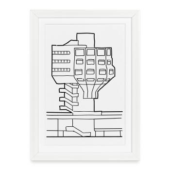 Bierpinsel in Steglitz - Framed poster (27 × 37 cm) - white - Front