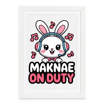 K-Pop Fan Funny Korea Maknae - Framed poster (27 × 37 cm) - white - Front