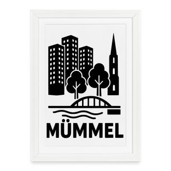 Mümmelmannsberg Hamburg - Framed poster (27 × 37 cm) - white - Front