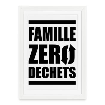Zero Waste Family - Framed poster (27 × 37 cm) - white - Front