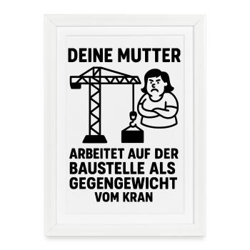 Your Mom Joke Construction Site Counterbalance - Framed poster (27 × 37 cm) - white - Front