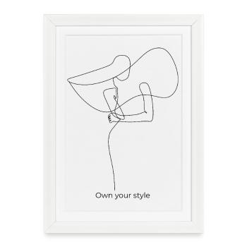 Assumez votre style - Affiche encadrée (27 × 37 cm) - blanc - Devant